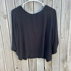 Gibson blouse short sleeve zip up in back size medium